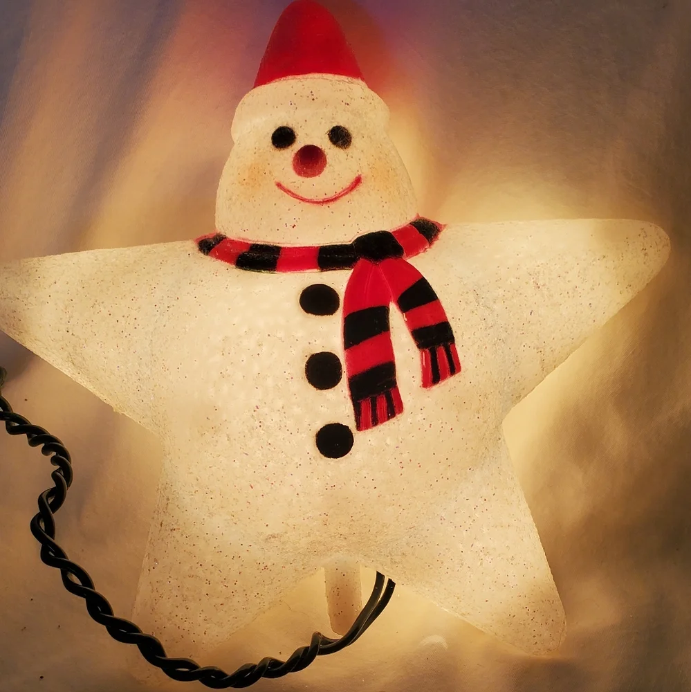 Snowman Star Sparkly Vintage Ornament Figure Model JSI-9005 120V 60Hz